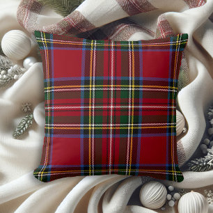 Coussin Classic Tartan Plaid Rouge Vert n Bleu Cottagecore