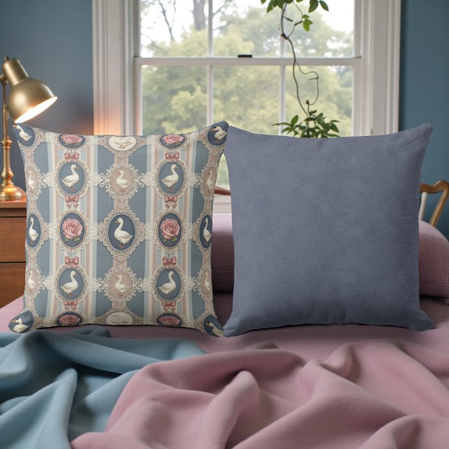 Coussin Classique chic démodé Oies Oie Double Face (Créateur téléchargé)