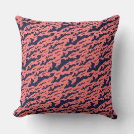 Coussin classique de logo d'île de Fisher - marine
