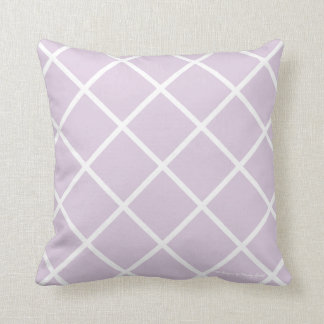 Coussin classique de treillis dans le lilas/blanc