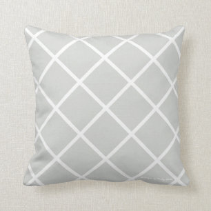 Coussin classique de treillis dans patiné/blanc
