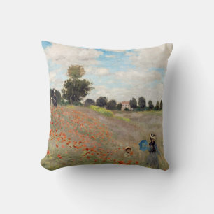 Coussin Claude Monet - Champ de coquelicots