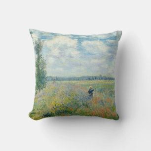 Coussin Claude Monet - Champs de coquelicots près d'Argent