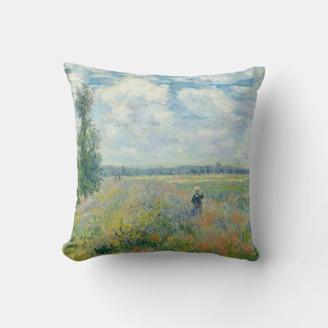 Coussin Claude Monet - Champs de pavot près d'Argenteuil ( (Recto)