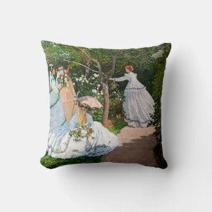 Coussin Claude Monet - Femmes dans le jardin