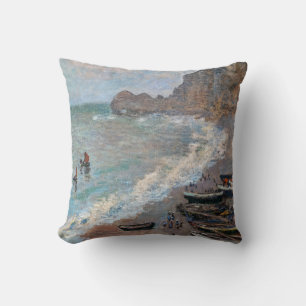 Coussin Claude Monet - La Plage à Etretat