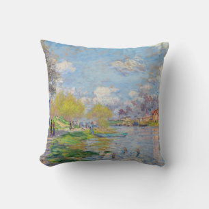 Coussin Claude Monet - Le Printemps au bord de la Seine