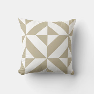 Coussin Clay Beige Géométrique Déco Cube Motif