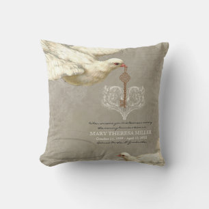 Coussin Clé à mon collage de gris de Flourish de remous 