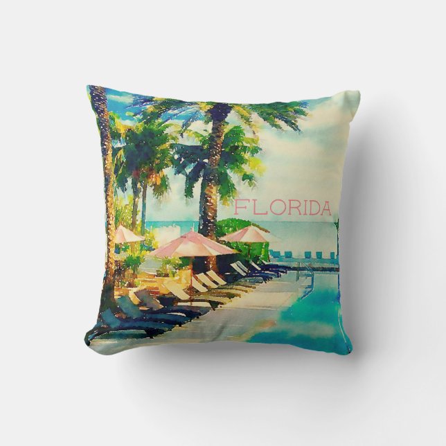Coussin Clé rétro Ouest, Floride Jeu d'oreiller (Recto)