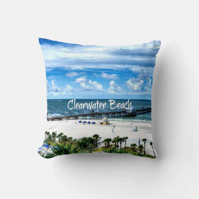 Coussin Clearwater Beach, Floride, destination vacances (Recto)