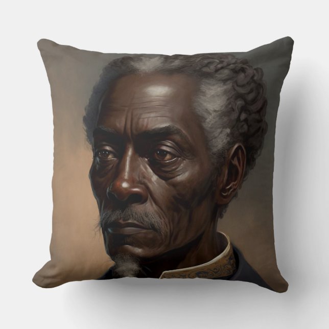 Coussin Cleon portrait peinture (Recto)