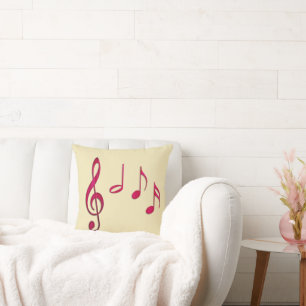 Coussin Clés de notes et notes