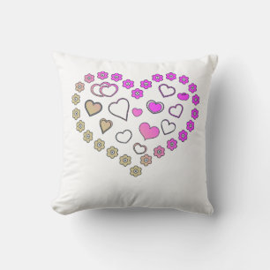 Coussin Clip Art Dégradé Rose et Or