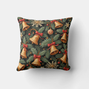 Coussin Cloches de fête, motif décoratif.