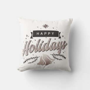 Coussin Clochettes de fêtes joyeuses Paillettes d'argent N