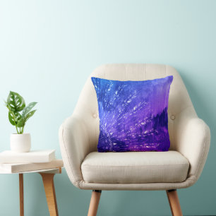 Coussin Clouds Mandala bleu violet Boho Bohemian
