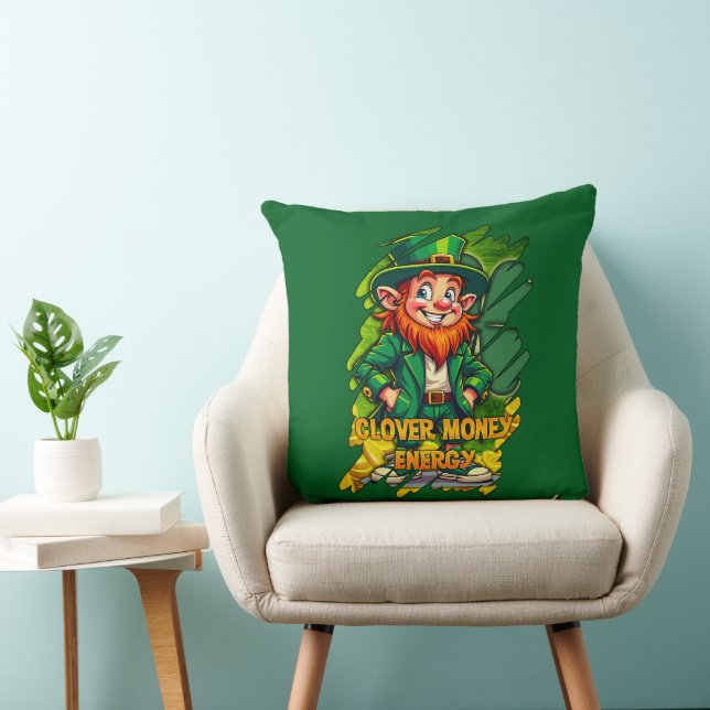 Coussin Clover Money Energy – Lucky Leprechaun - almofada (Chaise)