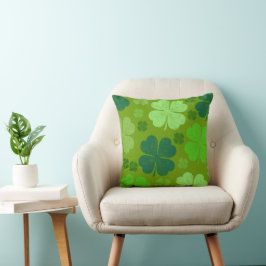 Coussin Clovers verts, Lucky Clovers, Saint Patrick's Day