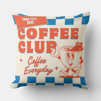 Coussin Club Café dessin animé – Amoureux du café personna