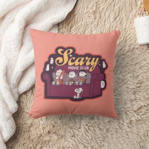 Coussin Club de film d'horreur Peanuts sur le canapé d'Hal