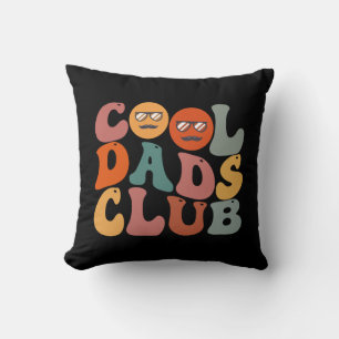 Coussin Club des papas cool Papa Fête des Pères Rétro Groo