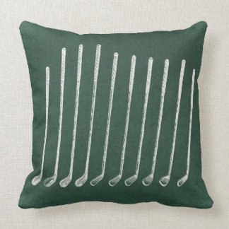 Coussin Clubs de golf Art antique Golfing Style Vintage Ve