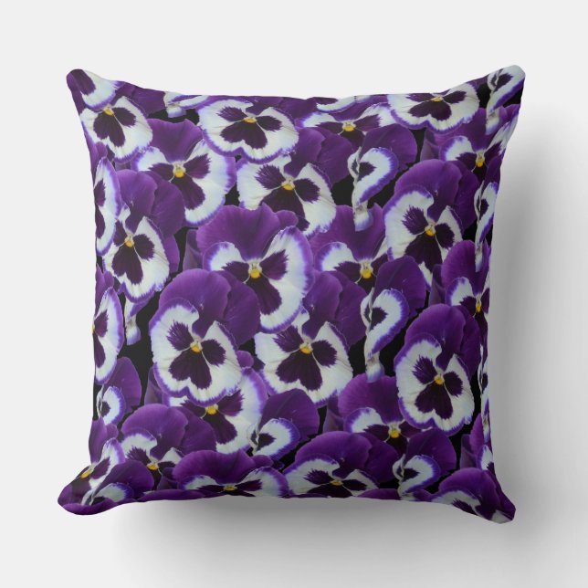 Coussin Clusters de panneaux blancs violets : Harmonieux g (Recto)