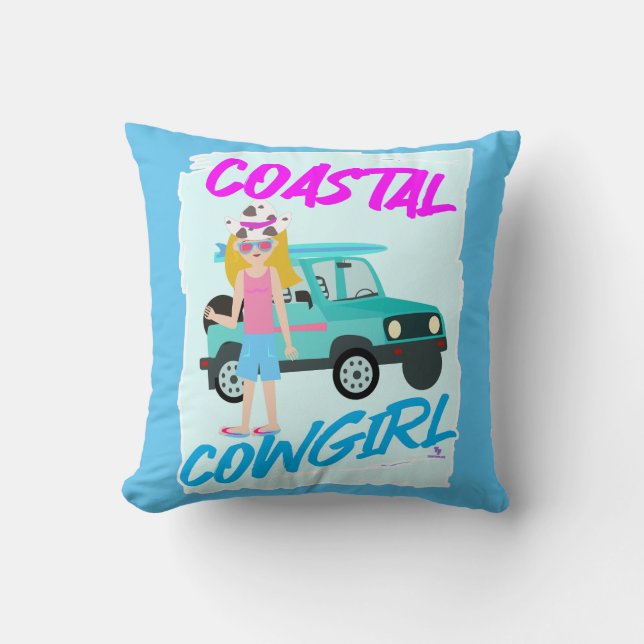 Coussin Coastal Cowgirl Trend Drôle Design Art (Recto)