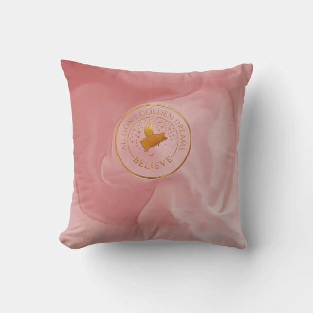 Coussin Cochon de vol en or (Recto)