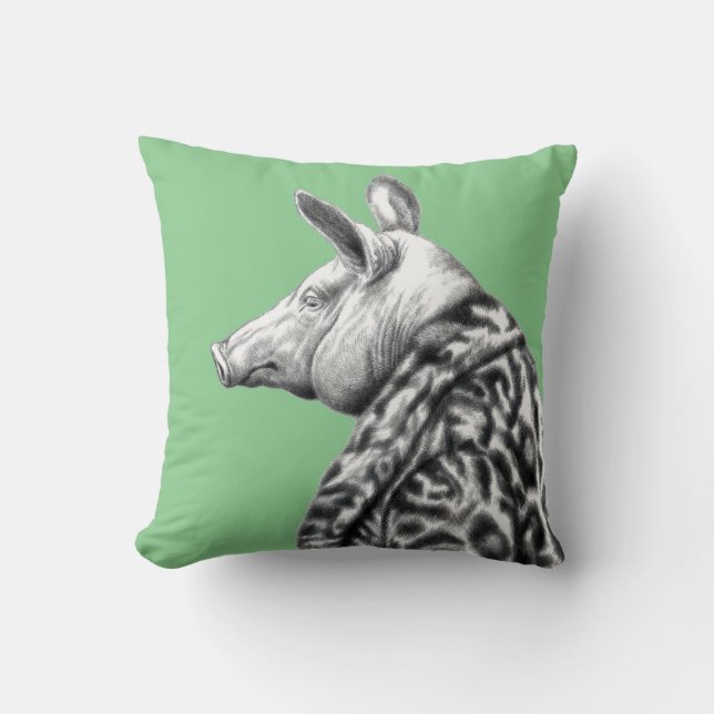 Coussin Cochon en fourrure Jaguar (Moegi) (Recto)