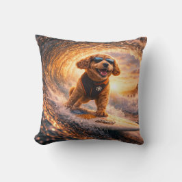 Coussin Cockapoo Surf Art | Cool Cockapoo Gift pillow