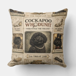 Coussin Cockapoo Whodunit cushion | Funny Dog Gift