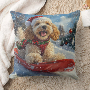 Coussin Cocker Spaniel dans un traîneau Laissez tomber la