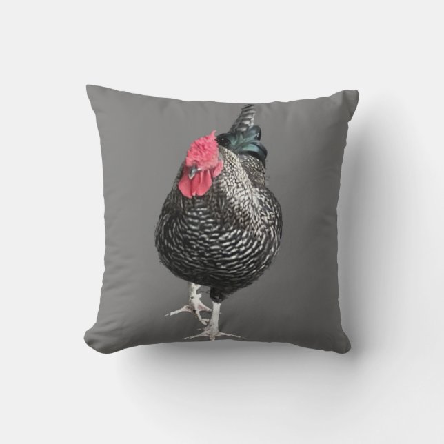 Coussin Cockerel Black Strutt No 3 (Recto)