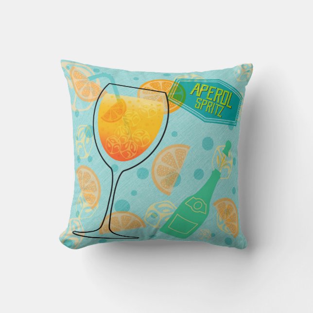 Coussin Cocktail Aperol Spritz (Recto)