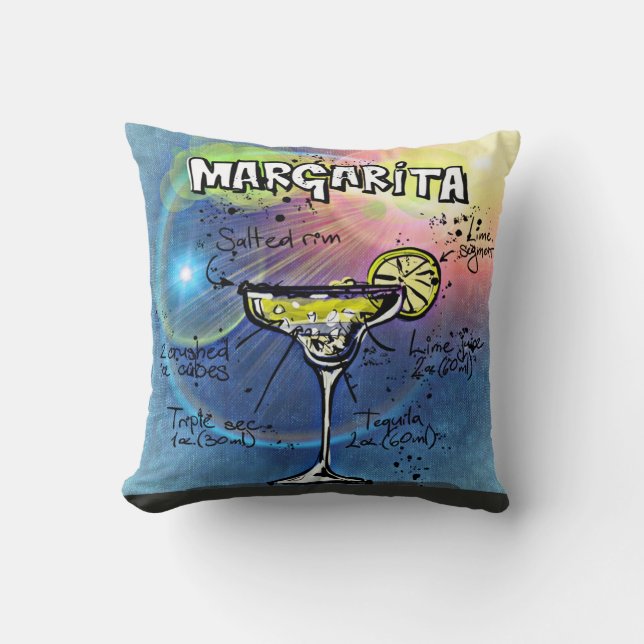 Coussin Cocktail Margarita (#9 sur 12 jeux de recettes de  (Recto)