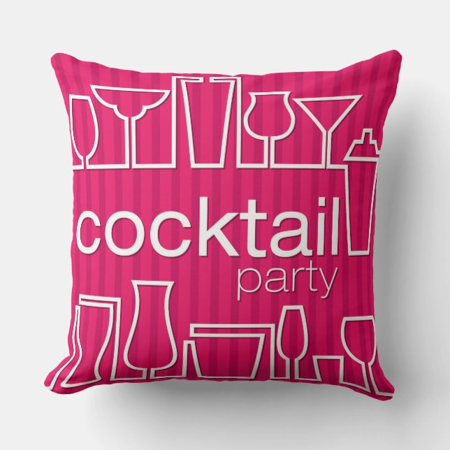 Coussin Cocktail rose (Recto)