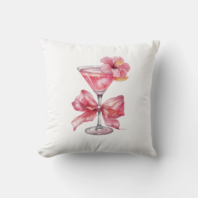 Coussin Cocktail rose Décor (Recto)
