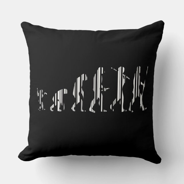 Coussin CODE BARRE ÉVOLUTION modèle de code-barres Darwin (Recto)