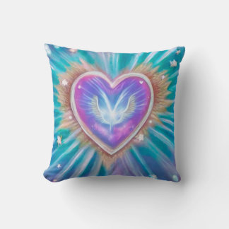Coussin Coeur avec ailes à l'intérieur