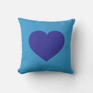 Coussin Coeur bleu