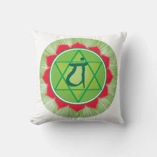 Coussin Coeur Chakra Vert Chakra Anahata Pilliow