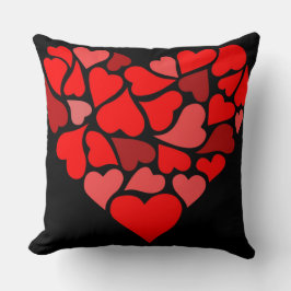 Coussin Cœur d'amour Saint-Valentin