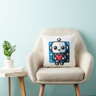 Coussin Coeur de tenue de robot mignon - Amour adorable et