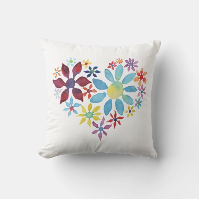 Coussin Coeur des fleurs (Recto)