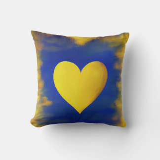 Coussin Coeur d'or entouré d'oreiller à jet de poussière d