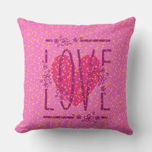 Cœur & Étoiles Floral Amour Texte Rose & Féminin M
