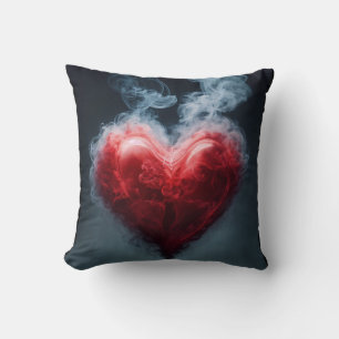 Coussin Cœur fantaisiste d'oreiller de fumée - Confort rêv