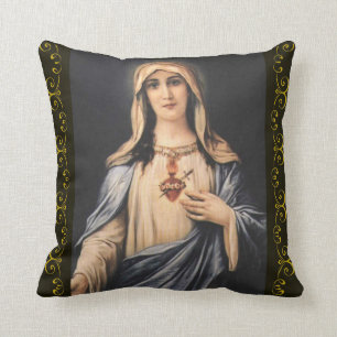 Coussin Coeur impeccable de catholique de Vierge Marie